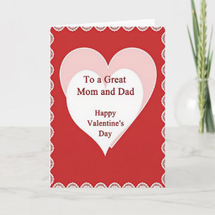 Carte de la Saint-Valentin pour maman et papa en d