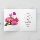 Carte de la Saint-Valentin pour maman Roses et cœu (Intérieur)