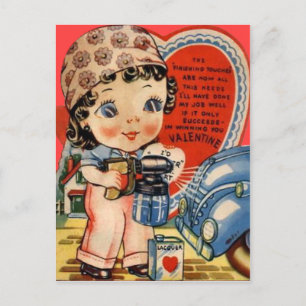 Carte de la Saint-Valentin pour mécanicien automob