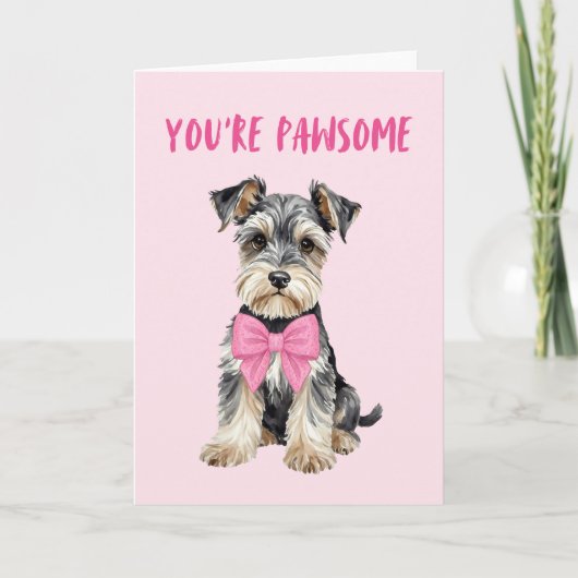 Carte de la Saint-Valentin pour Mini Schnauzer Vou (Devant)