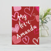 Carte de la Saint-Valentin pour mon amour (Debout devant)