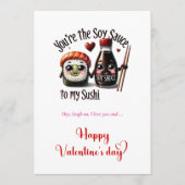 Carte de la Saint-Valentin pour nourriture mignonn (Devant)