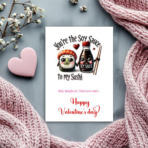 Carte de la Saint-Valentin pour nourriture mignonn