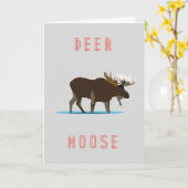 Carte de la Saint-Valentin pour orignal (Fleur jaune)