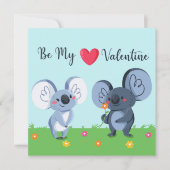 Carte de la Saint-Valentin pour ours koala (Devant)