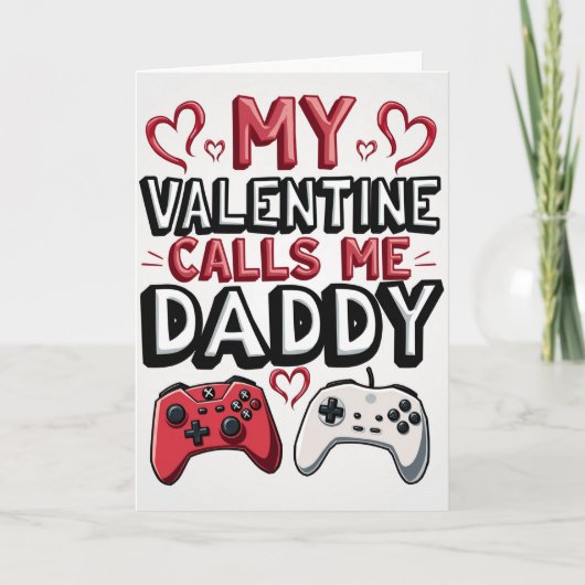 Carte de la Saint-Valentin pour Papa Gamer (Devant)