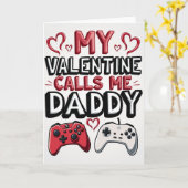 Carte de la Saint-Valentin pour Papa Gamer (Fleur jaune)