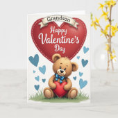 Carte de la Saint-Valentin pour petit-fils avec ou (Fleur jaune)