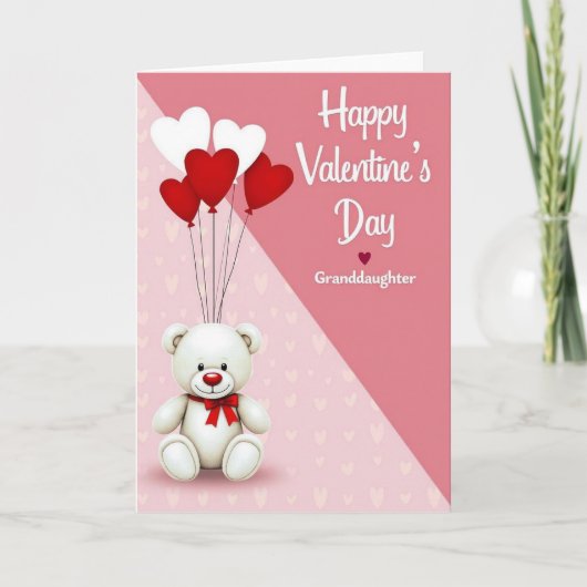 Carte de la Saint-Valentin pour petite-fille (Devant)