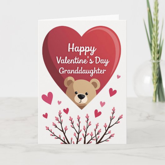 Carte de la Saint-Valentin pour petite-fille (Devant)