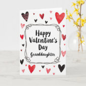 Carte de la Saint-Valentin pour petite-fille à l'a (Fleur jaune)