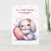 Carte de la Saint-Valentin pour petite-fille avec (Devant)