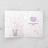 Carte de la Saint-Valentin pour petite-fille avec (Intérieur)