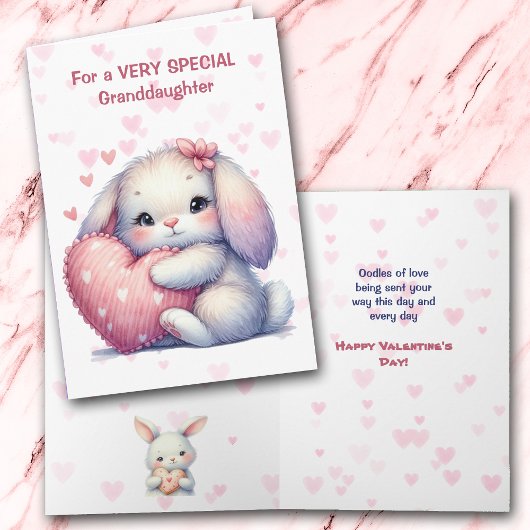 Carte de la Saint-Valentin pour petite-fille avec