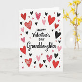 Carte de la Saint-Valentin pour petite-fille cœurs (Fleur jaune)