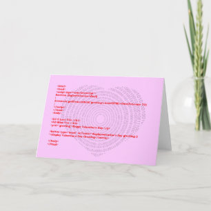 Carte de la Saint-Valentin pour programmeur