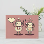 Carte de la Saint-Valentin pour robots grille-pain (Debout devant)