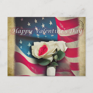 Carte de la Saint-Valentin pour Rose blanche des p