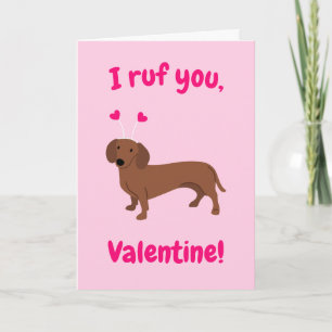 Carte de la Saint-Valentin pour teckel