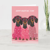 Carte de la Saint-Valentin pour teckel rose (Devant)
