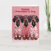 Carte de la Saint-Valentin pour teckel rose (Devant)