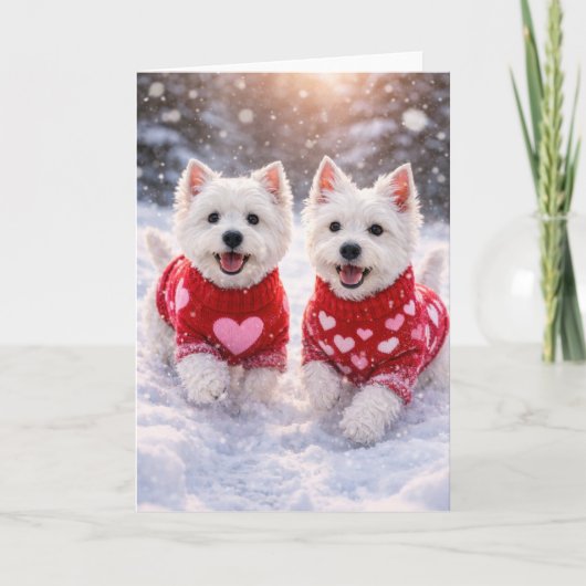 Carte de la Saint-Valentin pour Terrier West Highl (Devant)