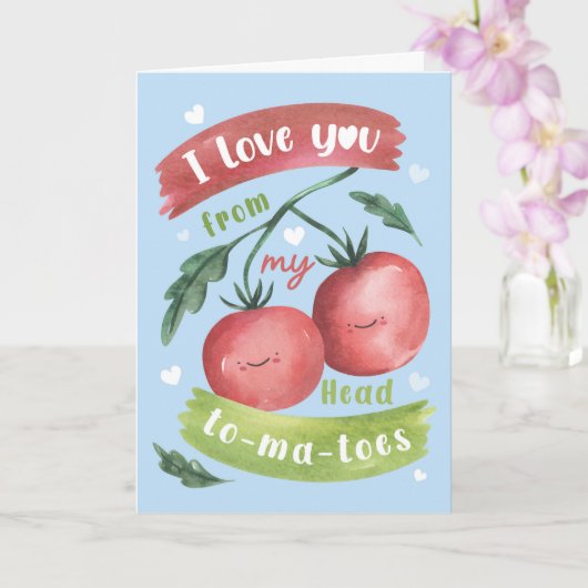 Carte de la Saint-Valentin pour tomate mignonne – (Orchidée)