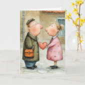 Carte de la Saint-Valentin pour un amour durable (Fleur jaune)