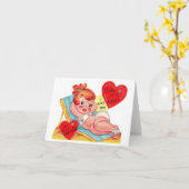 Carte de la Saint-Valentin pour un bain de soleil (Fleur jaune)