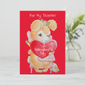 Carte de la Saint-Valentin pour un bon enseignant (Debout devant)