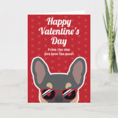 Carte de la Saint-Valentin pour un Bouledogue Fran (Devant)
