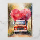 Carte de la Saint-Valentin pour un camion romantiq (Verso)