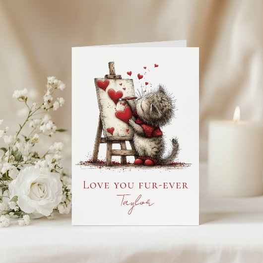 Carte de la Saint-Valentin pour un chat mignon – J