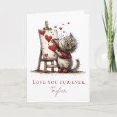 Carte de la Saint-Valentin pour un chat mignon – J (Devant)