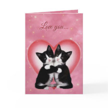 carte de la Saint-Valentin pour un chaton mignon r