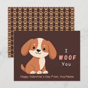 Carte de la Saint-Valentin pour un chiot mignon – 