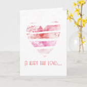 Carte de la Saint-Valentin pour un cœur qui aime (Fleur jaune)