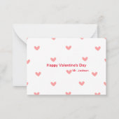 Carte de la Saint-Valentin pour un enseignant afro (Dos)