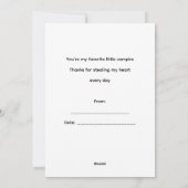 Carte de la Saint-Valentin pour un mignon petit co (Dos)