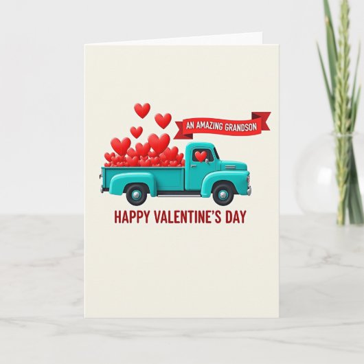 Carte de la Saint-Valentin pour un petit-fils incr (Devant)