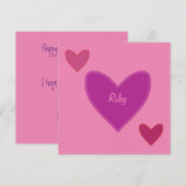 Carte de la Saint-Valentin Pretty Hearts (Devant / Derrière)