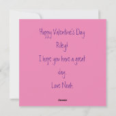 Carte de la Saint-Valentin Pretty Hearts (Dos)
