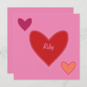 Carte de la Saint-Valentin Pretty Hearts (Devant / Derrière)