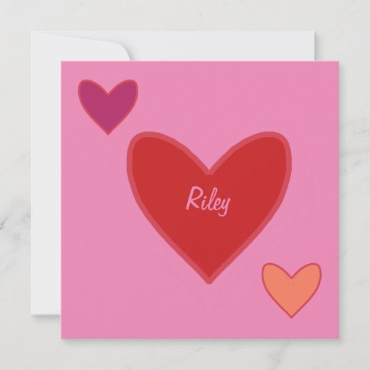 Carte de la Saint-Valentin Pretty Hearts (Devant)