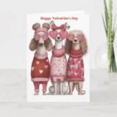 Carte de la Saint-Valentin pullover coeurs de chie (Devant)