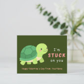 Carte de la Saint-Valentin punitive Tortue Mignonn (Debout devant)