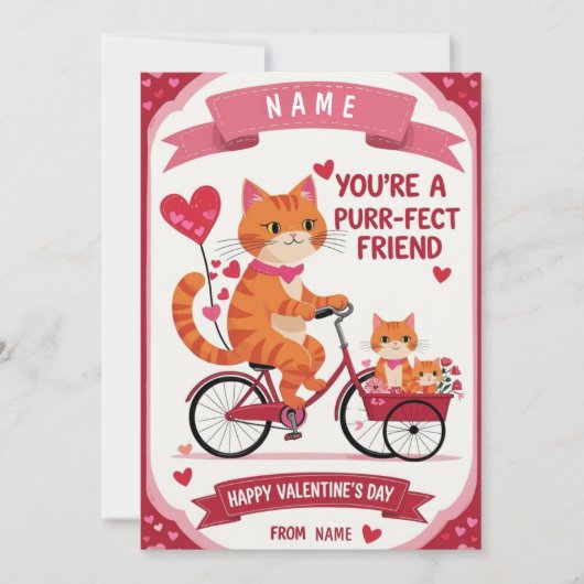 Carte de la Saint-Valentin "Purr-fect Friend" – Jo (Devant)