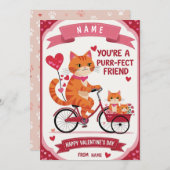 Carte de la Saint-Valentin "Purr-fect Friend" – Jo (Devant / Derrière)