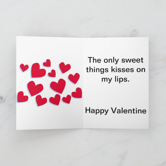 Carte de la Saint-Valentin Quelque Chose de Doux (Intérieur)