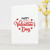 Carte de la Saint-Valentin Red Happy Script (Fleur jaune)